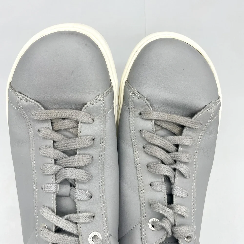 Birkenstock Womens 10 Bend Low Sneaker Shoes Gray Leather Comfort Narrow Fit